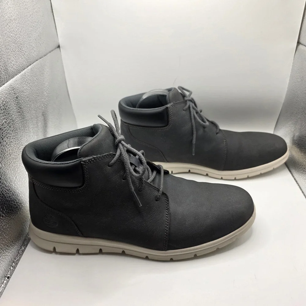 Timberland Hoverlite Mens Grey Leather Chukka Boots A4132 Size 10.5 Sneaker